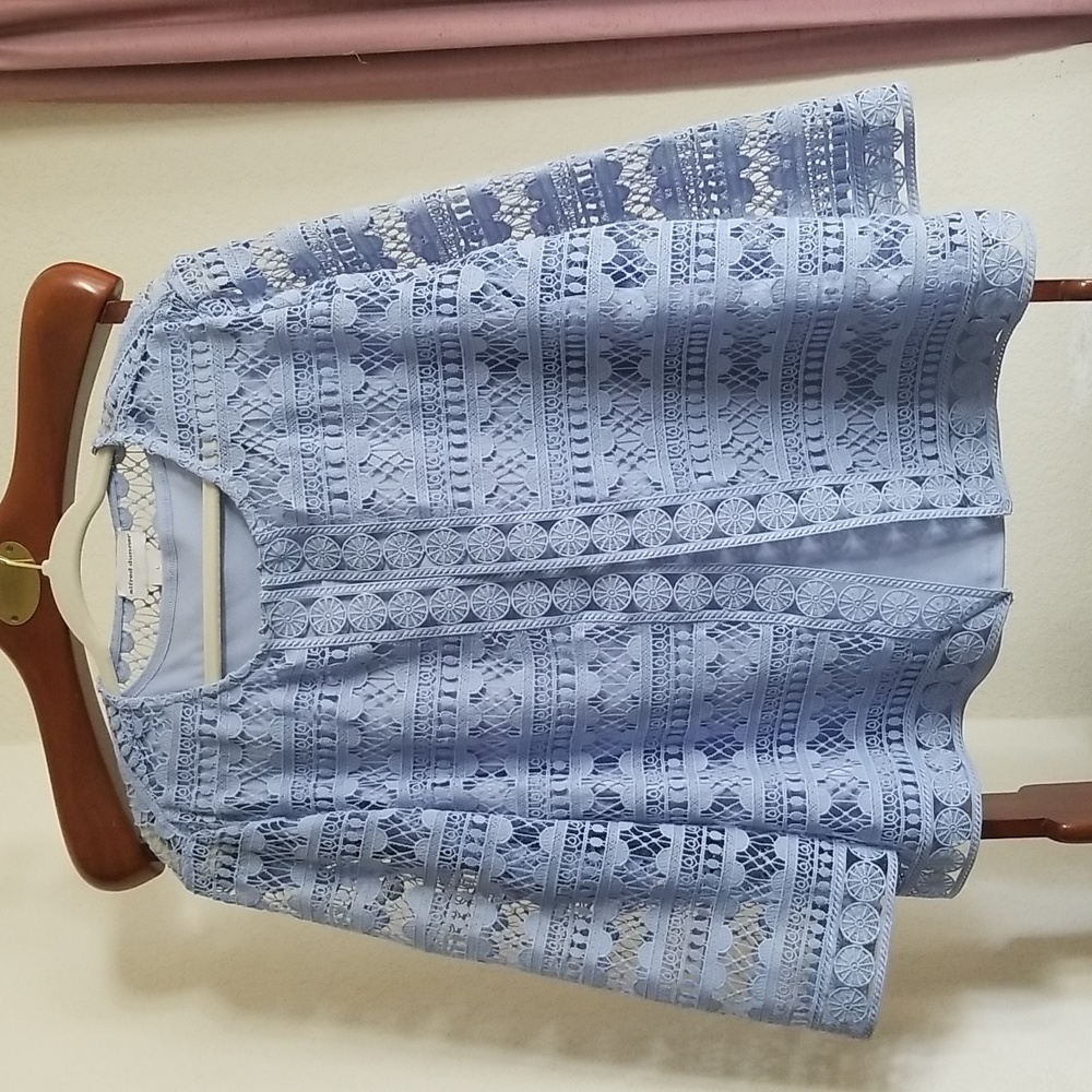 Alfred Dunner Crochet 2pc Long Sleeved Cardigan